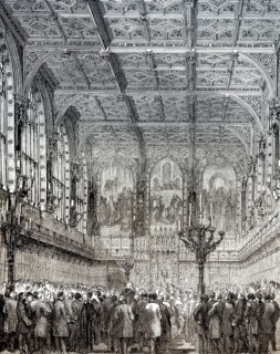 Das House of Lords, Oberhaus, London, England, 19. Jahrhundert