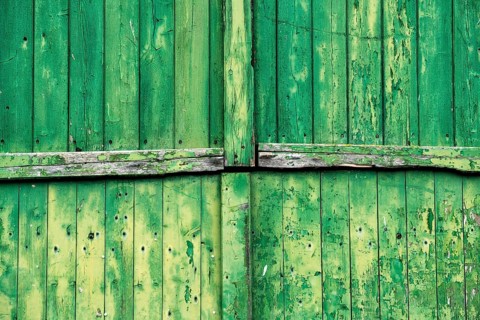 Old wooden door