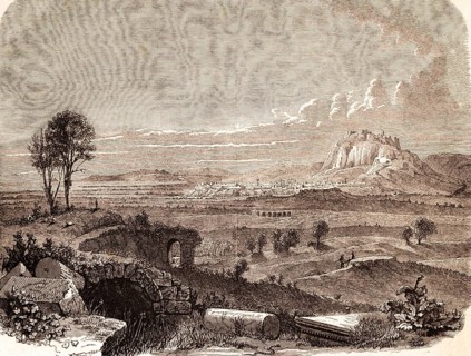 View of today's Corinth, mid-19th century, second epistle Paul to the Corinthians, New Testament,