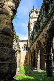 All Saints Church in Pontefract, Ruins, West Yorkshire, England, United Kingdom