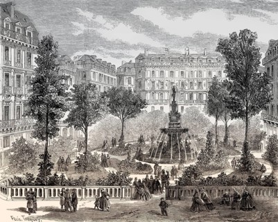 The Square Montholon, Paris, France, 1863