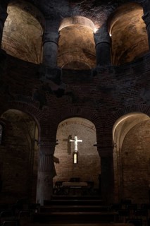 Interior of the Rotonda di San Lorenzo, Mantua, Italy