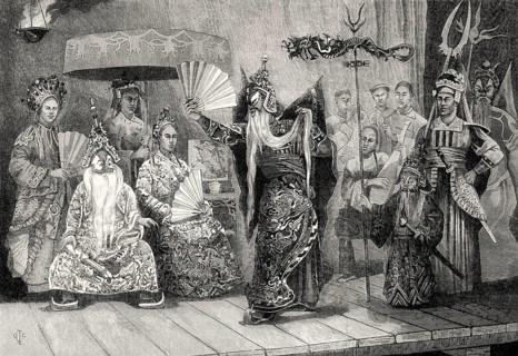 Chinese theater, French colony of Cochinchina, Vietnam, 1877