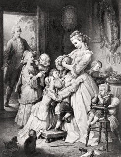 Charlotte with her younger siblings, The Sorrows of Young Werter, a novel by Johann Wolfgang von