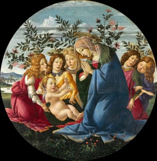 Madonna Adoring the Child with Five Angels (from 1485 to 1490), Madonna Adoring the Child with Five