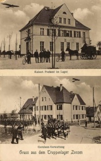Historical postcard, picture postcard, troop camp Zossen, Brandenburg, Germany, digitally enhanced