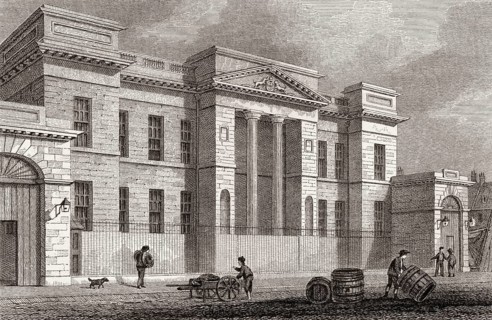 Custom House, Leith, Edinburgh, Scotland, 19th century, Views in Edinburgh by J. & H. S. Storer,