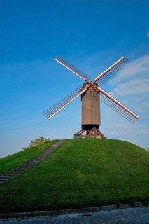 Sint-Janshuismolen Sint-Janshuis Mill windmill in Bruges, Belgium