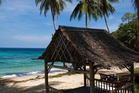 Konkare Bay on Racha Yai Island off the southern tip of the Thai holiday island Phuket, Thailand,