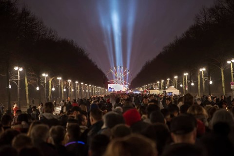 BERLIN, GERMANY - DECEMBER 31, 2018: New Year Eve concert and celebrations taking place between