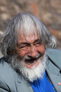 Portrait of elderly Inuit man from Uummannaq, North-Greenland, Greenland