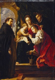 The Mystic Marriage of Saint Catherine (after Fetti) (1651 - 1656), painting by David Teniers