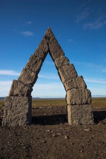 Arctic Henge, near Raufarhöfn, Iceland, It is inspired by the mythical world of eddic poem Völuspá