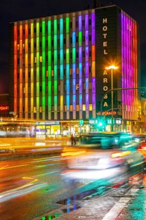 Novum Hotel Arosa Essen, with LED illuminated facade, in Essen Rüttenscheid, Essen, North