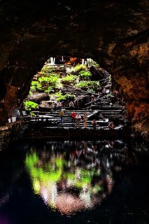 Jameos del Agua by Cesar Manrique with the lava tunnel, Lanzarote, Canary Islands, Spain