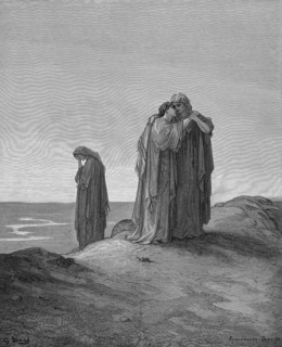 Naemi or Naomi and her cords, Orpa kissed her mother-in-law goodbye, book of Ruth, chapter 1, verse