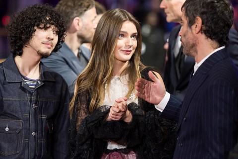 Cody Molko and Florence Hunt on the Red Carpet at the premiere of the film Queen at Sea at the