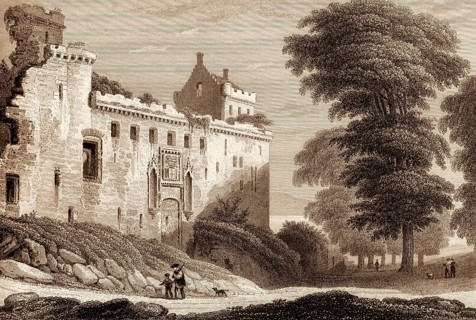 The ruins of Linlithgow Palace, Linlithgow, West Lothian, Scotland, 19th century, from Modern