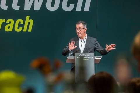 Political Ash Wednesday of the Green Party in Biberach. In focus: election campaign for the state