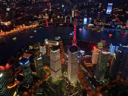 China Shanghai by night