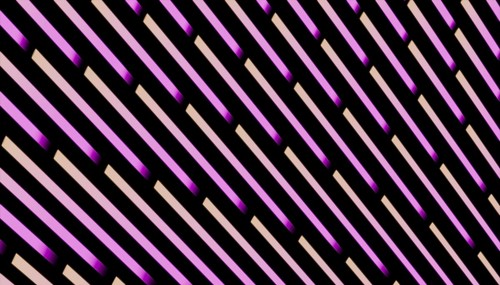 A striking pattern featuring diagonal stripes in vibrant neon hues. Pink and purple lines create a