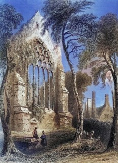 Youghall Abbey, County Cork, Ireland, from the Landscape and Antiquities of Ireland, 1841, digital