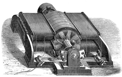 Elektrischer Generator, Dynamo, gebaut von Siemens & Halske, Deutschland, 19. Jahrhundert