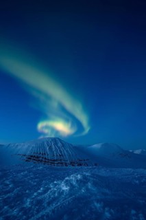 Northern Lights (Aurora borealis), Stora Sjöfallet National Park, Laponia World Heritage Site,