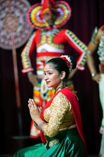 Sri Lankan dancer performing a traditional dance, Young Men's Buddhist Association, Kandy, Central
