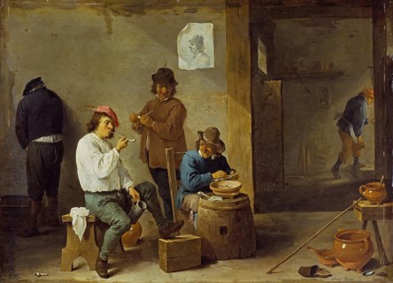 The Smokers (1644), painting by David Teniers (baptised 15 December 1610 in Antwerp, died 25 April