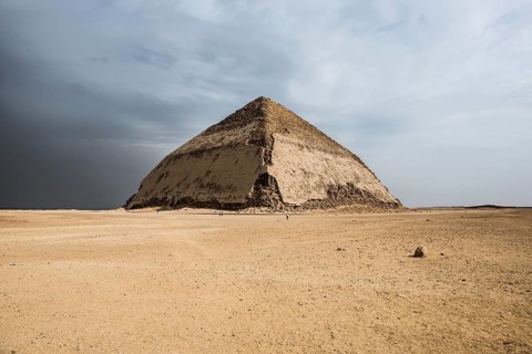 Twisted Pyramid of Sneferu or Snofru, Dahshur, UNESCO World Heritage Site, Memphis, Cairo, Egypt