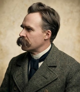 Portrait of Friedrich Wilhelm Nietzsche, German philosopher, poet, historical figure, writer,