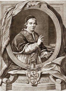 Pope Clement XIV, 31 October 1705 – 22 September 1774, was Pope from 19 May 1769 to his death
