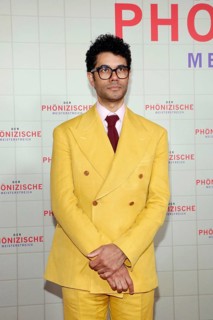 Richard Ayoade at the Berlin premiere of DER PHÖNIZISCHE MEISTERSTREICH at the Delphi cinema in