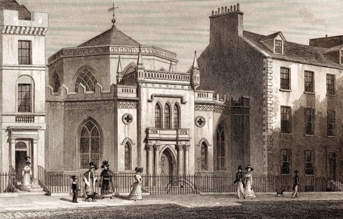 St George's Chapel, York Place, Edinburgh, Scotland, 19th century, from Modern Athens by Th. H.