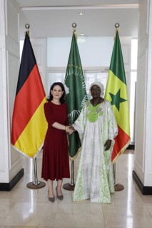 Annalena Bärbock (Alliance 90/The Greens), Federal Foreign Minister, recorded during a meeting with