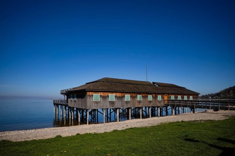 Former military bathing establishment, also Mili, public bathing establishment, pile house, lido,