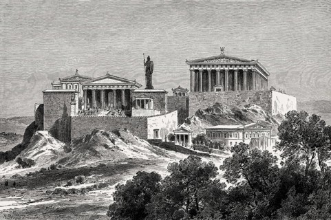 Reconstruction of the Acropolis of Athens, Greece