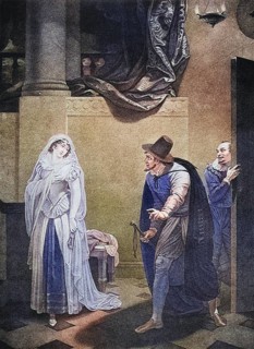 The Merchant of Venice, Act II. Scene V. In front of Shylock's house. Shylock, Jessica and