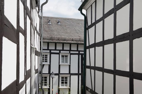 Historic town centre, Alter Flecken, Freudenberg, Siegerland region, North Rhine-Westphalia,