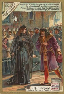 Picture series Richard the Third by Shakespeare, Liebig picture, digitally restored reproduction of