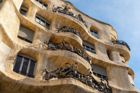Casa Milà, residential and commercial building designed by the architect Antoni Gaudí in Barcelona,