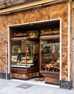 Old bakery in the El Raval neighbourhood of Barcelona, Spain