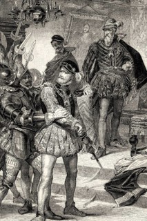 ACT IV, SCENE II., the arrest of Count Egmont, scene from EGMONT by Johann Wolfgang von Goethe