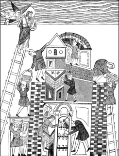 The Tower of Babel, from an illustrated Anglo Saxon manuscript of Ælfric of Eynsham, c. 955 – c.