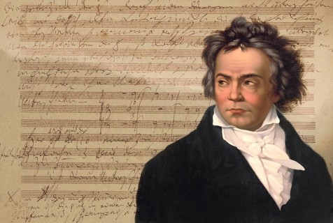 Ludwig van Beethoven, 1770 -1827, German composer, digitally altered