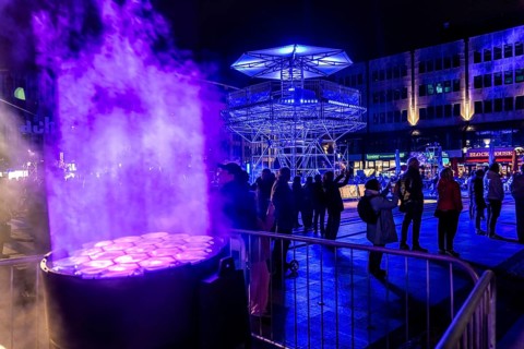 The 10th Essen Light Festival, in the city centre, second largest light art festival in Germany,