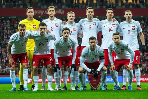 WARSAW, POLAND - NOVEMBER 17, 2023: Qualifications for UEFA Euro 2024. Match Poland - Czech
