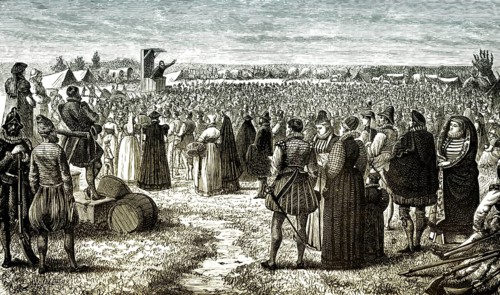 Meeting of the calvinists near Ghent, 16th century, Eine Versammlung der Calvinisten auf einem Feld