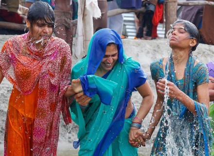 Allahabad, India, 20.01.10 - Hindus meet at Magh Mela in Allahabad to take a holy bath at the